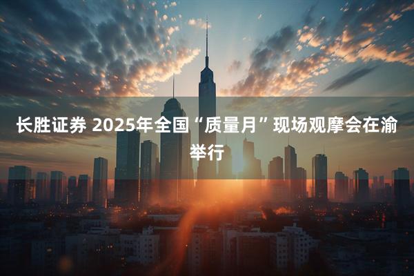 长胜证券 2025年全国“质量月”现场观摩会在渝举行