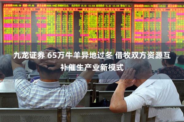 九龙证券 65万牛羊异地过冬 借牧双方资源互补催生产业新模式